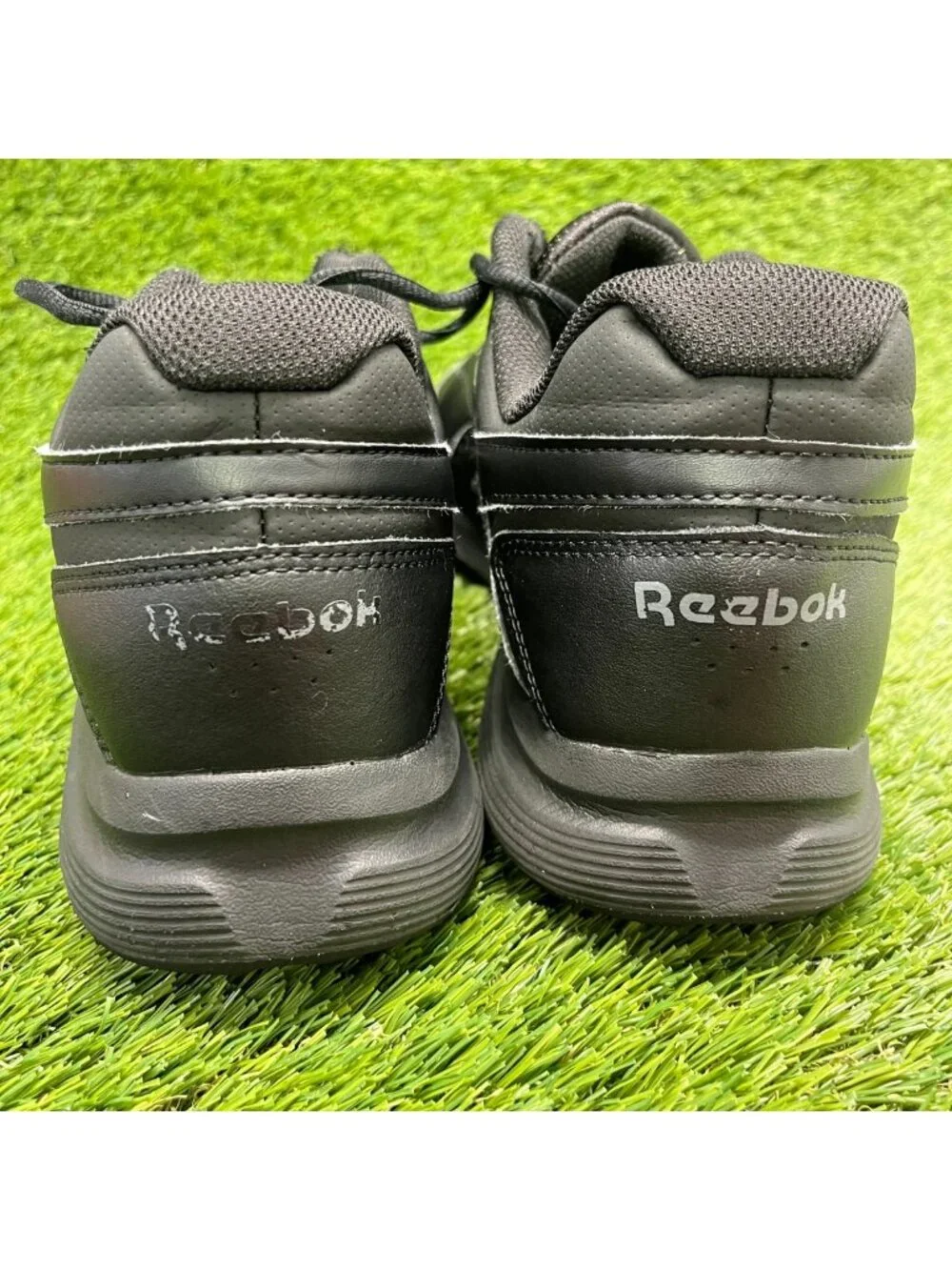 Reebok Walk Ultra 7 DMX Max Mens Size 13 Black Athletic Leather Shoes Sneakers